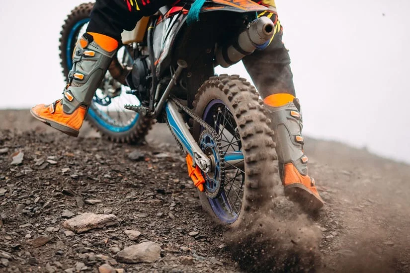dirt bike boots provide protection on off-road trails